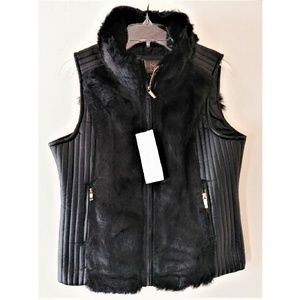 Fur Vest w/ Leather
